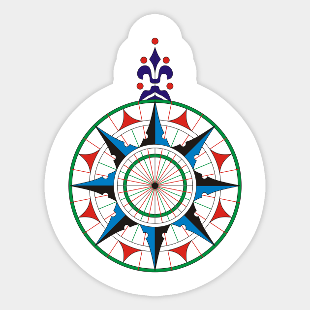 Compass Sticker by MiljanaVuckovic